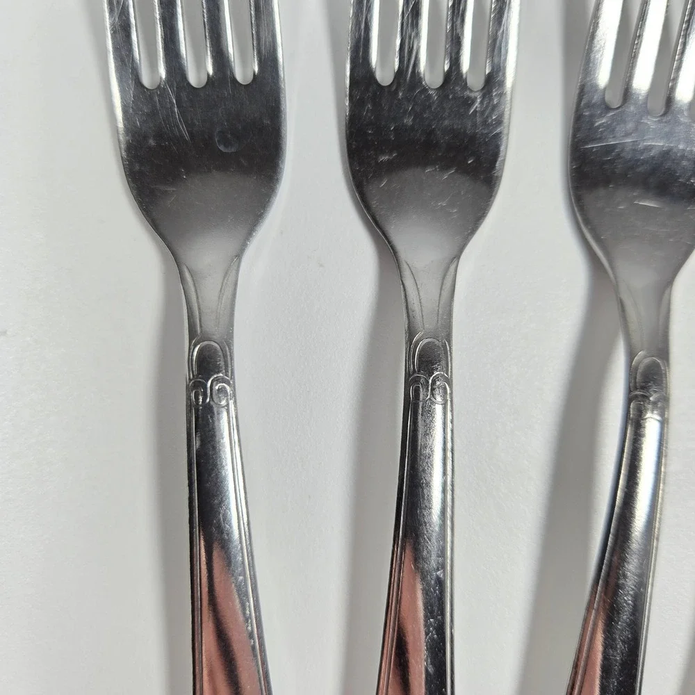 Vintage Utica Stainless USA Dinner Forks‎ 7